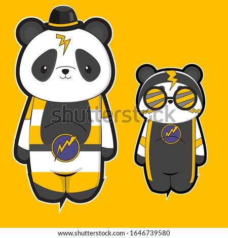 funny pandas using party costumes