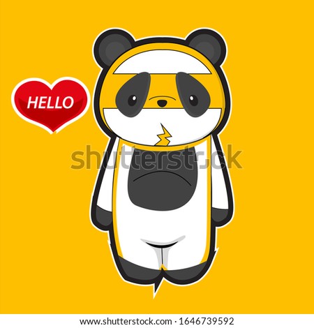funny pandas using party costumes