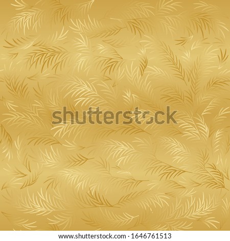 Texture of a golden patterns with gradient. Seamless background. Vector illustration with clipping mask. 