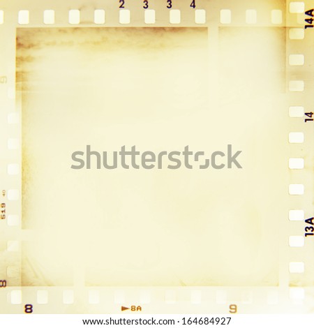 Film negatives frame, copy space 
