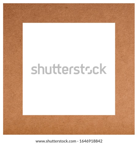 Paper frame isolated on white
