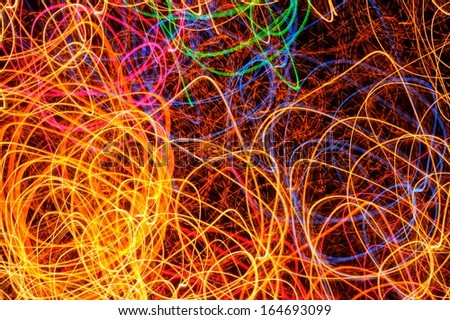 Abstract Multicolored Glowing Shapes as Background