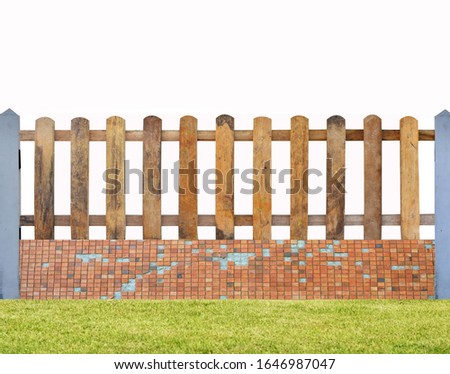 a wooden fence isolated on white including clipping path