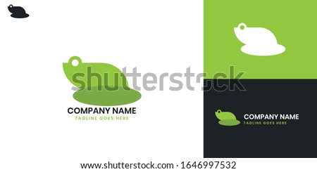 Frog Logo - All elements on this template are editable with vector software