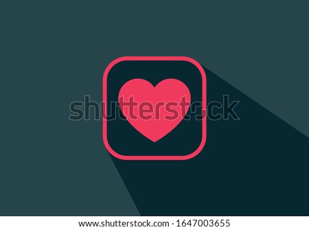 Favorites icon, Heart, Love sign symbol, Bookmark symbol, button