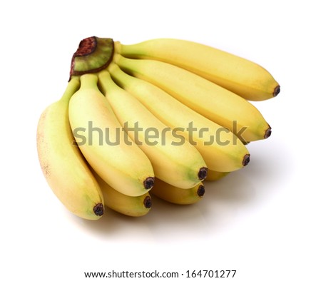 Bunch of baby bananas Royalty-Free Stock Photo #164701277