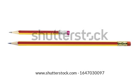 Two Pencils with Copy Space Isolated on a White Background.