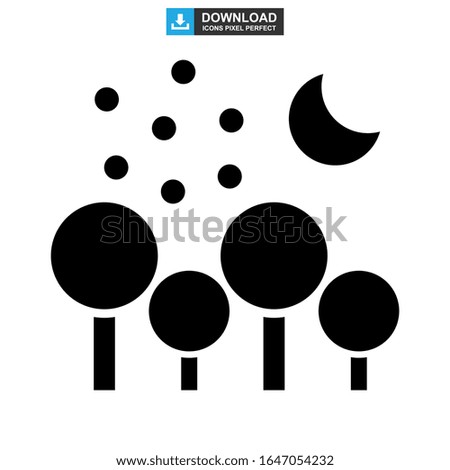 Forest icon or logo isolated sign symbol vector illustration - high quality black style vector icons
