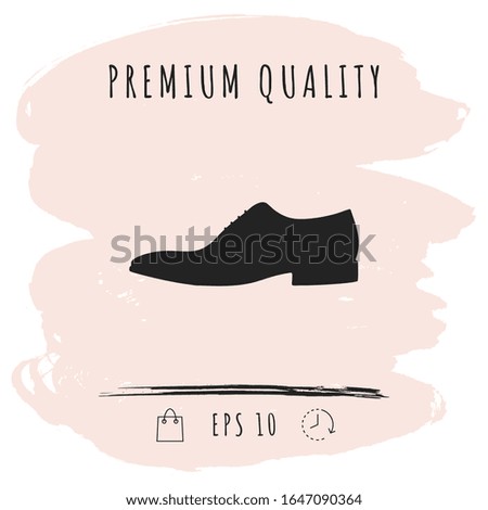 Men's shoe icon. Menu item in the web design