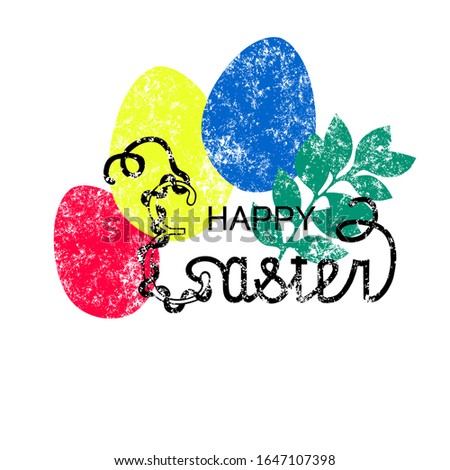 happy easter - card. eps10 vector stock illustration