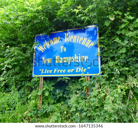Welcome to New Hampshire sign