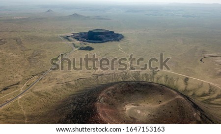 Chahar volcano group in Inner Mongolia from aerial perspective