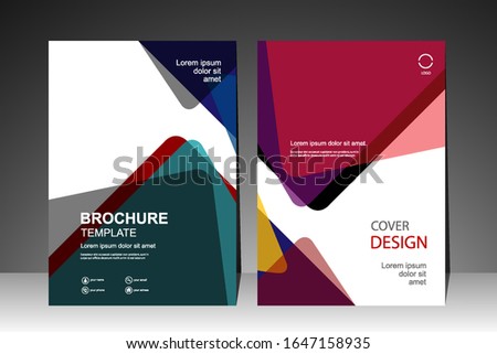 Book cover design modern. Annual report, Brochure template, Poster, Business Presentation, Education, Flyer, Portfolio, Banner, Website, Magazine. Vector illustration