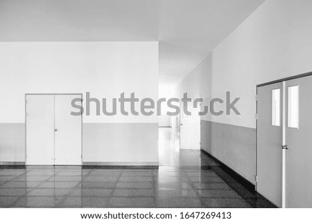 Modern grunge concrete office interior with empty wall