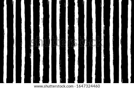 black stripe pattern. Hand painted lines grunge ink brush strokes. stripes graphic seamless background. paintbrush backdrop - Vector