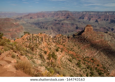 Panorama of Grand Canyon - Photography at the end of July - add color correction in post production