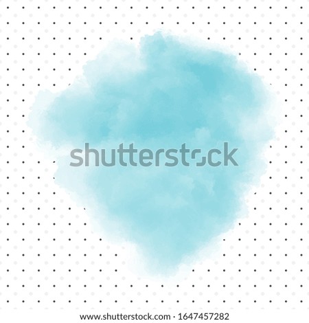 Water color brush paint blank copy space on dots pattern texture background.