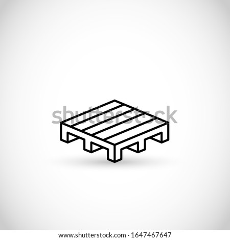 Pallet thin line style vector icon Royalty-Free Stock Photo #1647467647