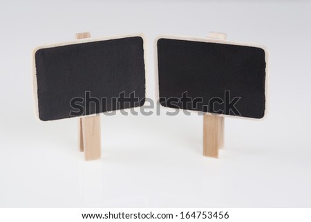 small chalkboard on white background