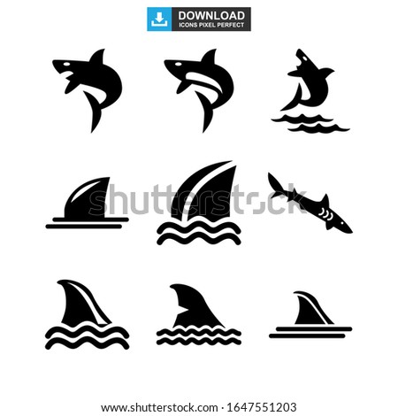 shark icon or logo isolated sign symbol vector illustration - Collection of high quality black style vector icons
