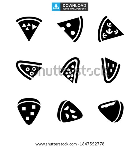 pizza icon or logo isolated sign symbol vector illustration - Collection of high quality black style vector icons
