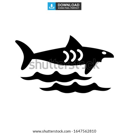 shark icon or logo isolated sign symbol vector illustration - high quality black style vector icons
