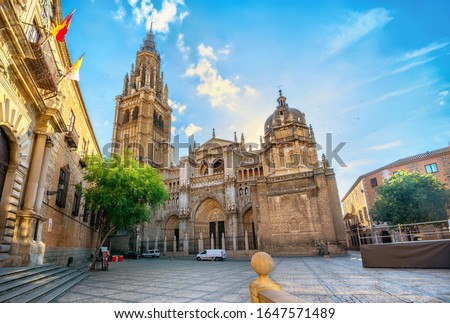 Toledo Cathedral (Primate Cathedral of Saint Mary). Toledo, Castilla La Mancha, Spain Royalty-Free Stock Photo #1647571489