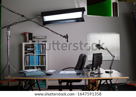 Office Desk Roomset in a Film Studio