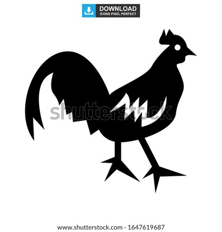 Rooster icon or logo isolated sign symbol vector illustration - high quality black style vector icons
