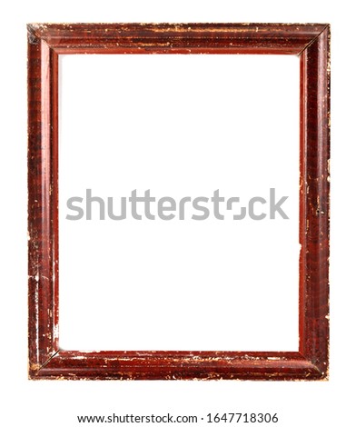 Antique frame for photographs on an isolated background. Concept for the designer.