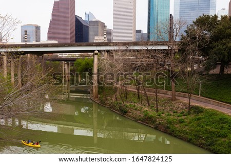 Kayak rentals in Houston, "The Bayou City" with downtown in the 
