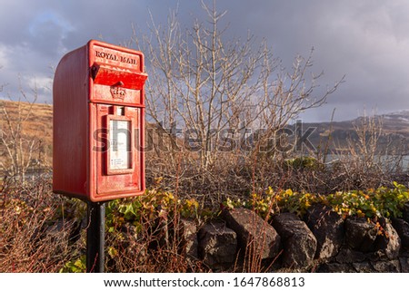 A post box in Portree, Scotland