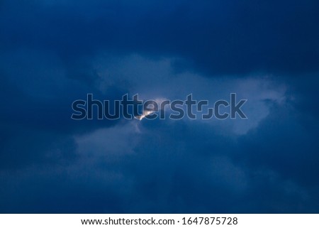 dark blue sky evening after rain background