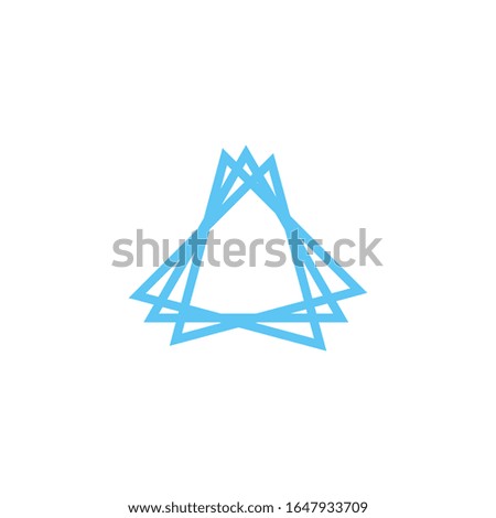 Letter mark "A" (three triangles) Logo Template Vector Illustration
