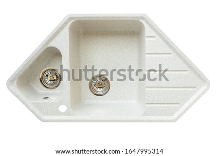 Sinks of different colors on a white background.