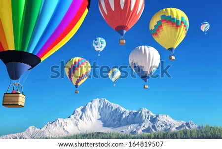 air balloons Royalty-Free Stock Photo #164819507