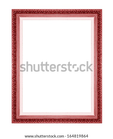 red picture frames. Isolated on white background
