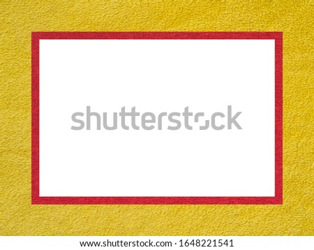 Yellow-red texture of a decorative rectangular frame with a free white field for creativity.