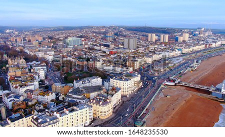 City of Brighton from above - beautiful aerial view -aerial photography Royalty-Free Stock Photo #1648235530
