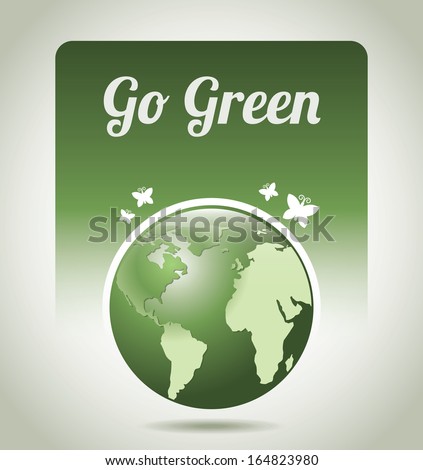 eco design over green background vector illustration