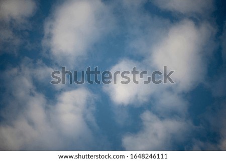Blue sky and white clouds on a bright day