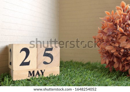 May 25, Date design in natural concept.