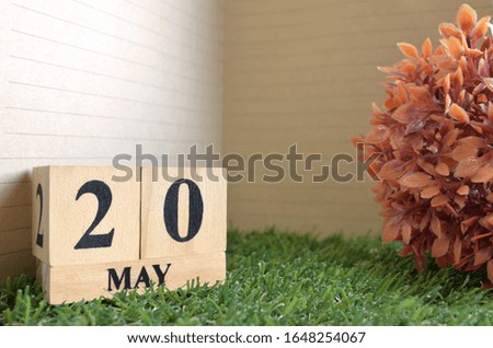May 20, Date design in natural concept.