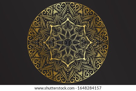 Circle pattern petal flower of mandala with black and white,Vector floral mandala relaxation patterns unique design with white background,Hand drawn pattern,concept meditation and relax 