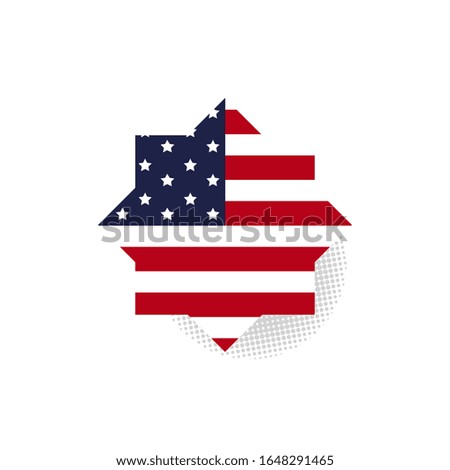 America flag logo template vector