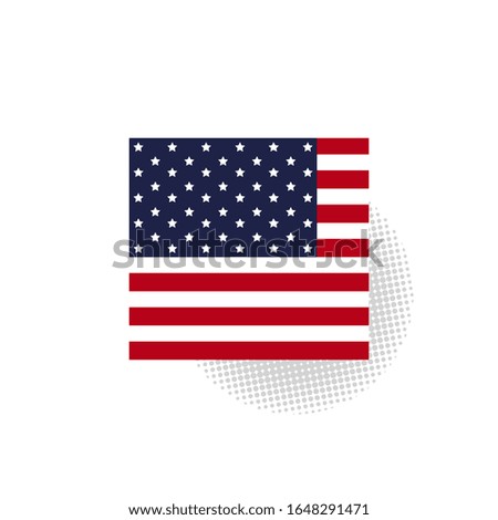 America flag logo template vector