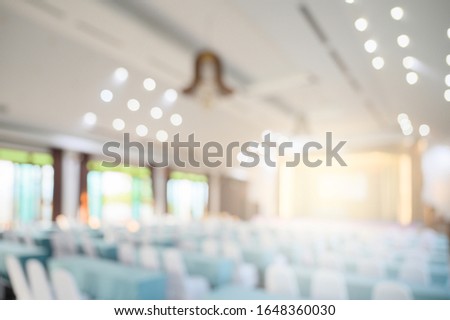 Blurred background conference hall or seminar room.