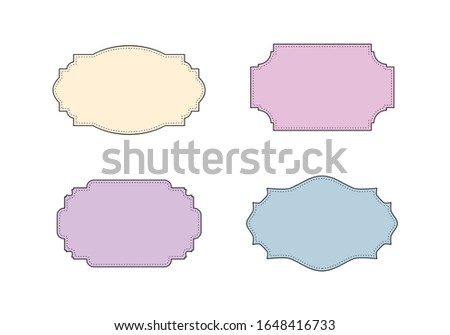 Set of colorful frames for the text in flat design. Comic empty bubble, collection colored empty cloud in style pop art. Template colored frames. Vector illustration, EPS 10. 
