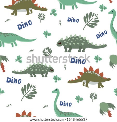funny bright dinosaurs baby pattern