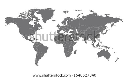 World map illustration isolated on white background